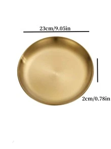 1個金色不鏽鋼餐盤托盤,適用於醬料、調料碟 - 金色 - 查看 8