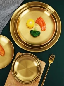 1個金色不鏽鋼餐盤托盤,適用於醬料、調料碟 - 金色 - 查看 3