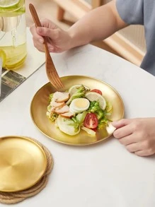 1個金色不鏽鋼餐盤托盤,適用於醬料、調料碟 - 金色 - 查看 4