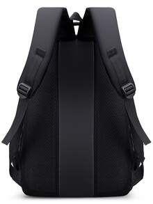 大容量男士後背包旅行15.6"筆記本電腦黑色書包包青少年大學書包旅行後背包背包電腦雙肩包後背包適合男士適用於假期度假旅行商業戶外醫院返校適合男士和男生學生旅行必備旅行配件 - 黑色 - 查看 3