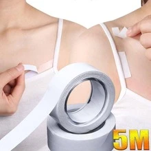 1pc Transparent Self-adhesive Double-sided Tape, Used For Clothing, Body, Skin, Anti-exposure Stickers, Anti-light Exposures - Clear - View 2