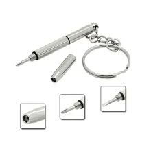 2pcs Multifunctional Mini Eyeglass & Watch Screwdriver Tool - Silver - View 3