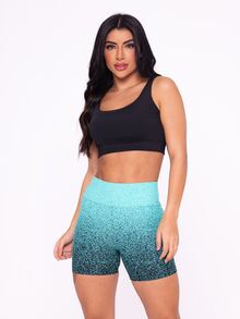 Women Sports Shorts - 綠色 - 查看 5