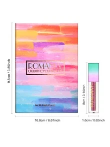 brillante Sombras de ojos líquida Set 10 colores dorado Sombra de ojo marrón brillante Sombra de ojo - Set de sombras de ojos líquidas 10 colores - Ver 7