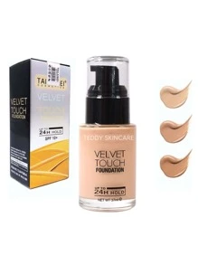 SET OF 3 LIQUID MAKEUP BASES HIGH COVERAGE SPF10+ SWEAT PROOF LONG LASTING - 04 Warm Brown - View 1