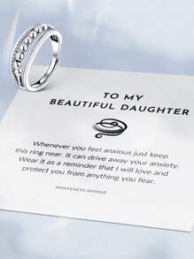 BALMORA 1 件 S925 纯银可调节戒指，简约时尚个性化指关节戒指，适合女士的礼物 - 銀色 - 查看 5