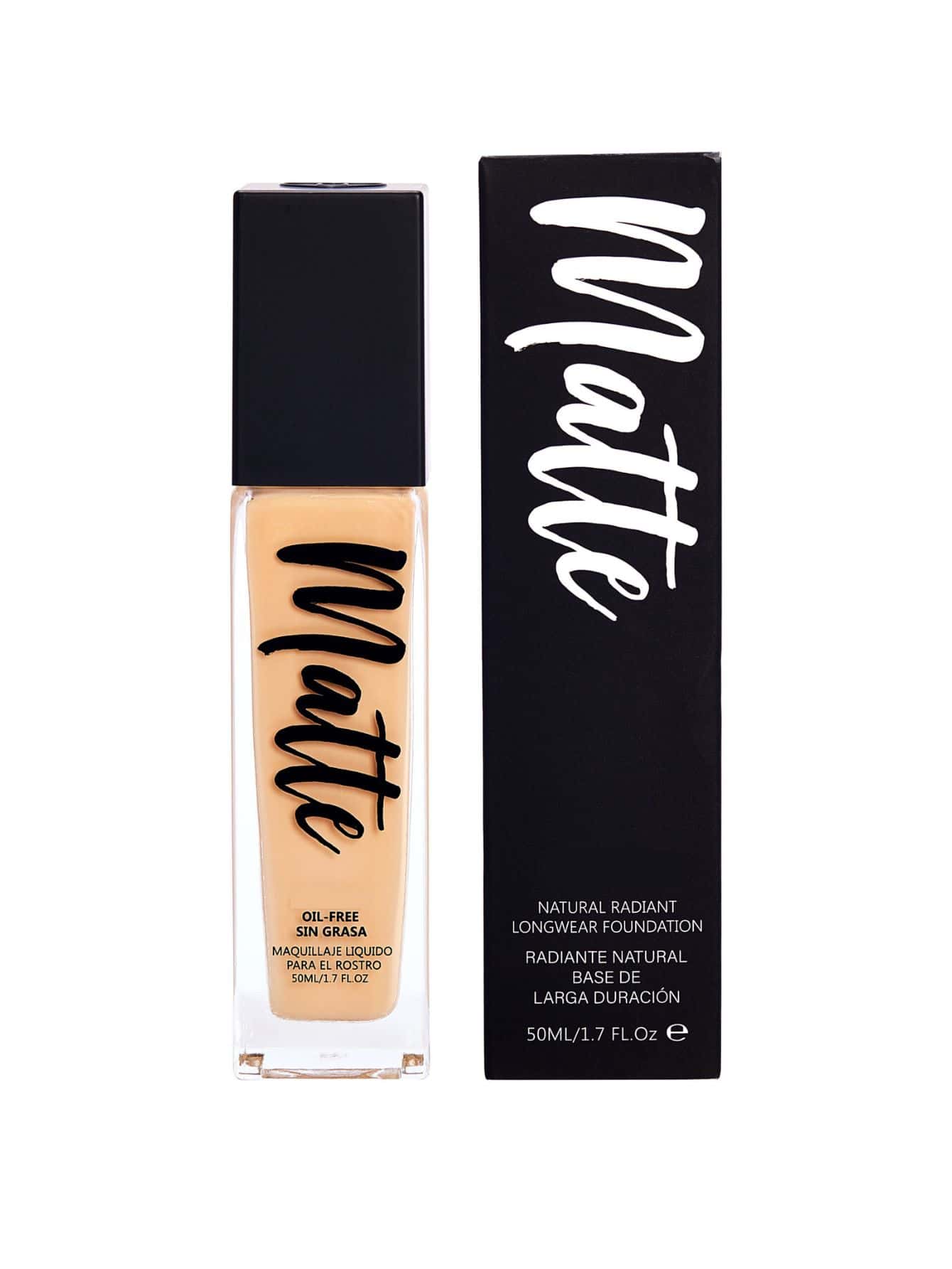 BASE DE MAQUILLAJE LÍQUIDA MATTE ALTA COBERTURA TEXTURA LIGERA NO GRASA USO PROFESIONAL - 02 Beige - Ver 1