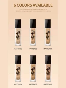 BASE DE MAQUILLAJE LÍQUIDA MATTE ALTA COBERTURA TEXTURA LIGERA NO GRASA USO PROFESIONAL - 04 Warm Brown - Ver 2