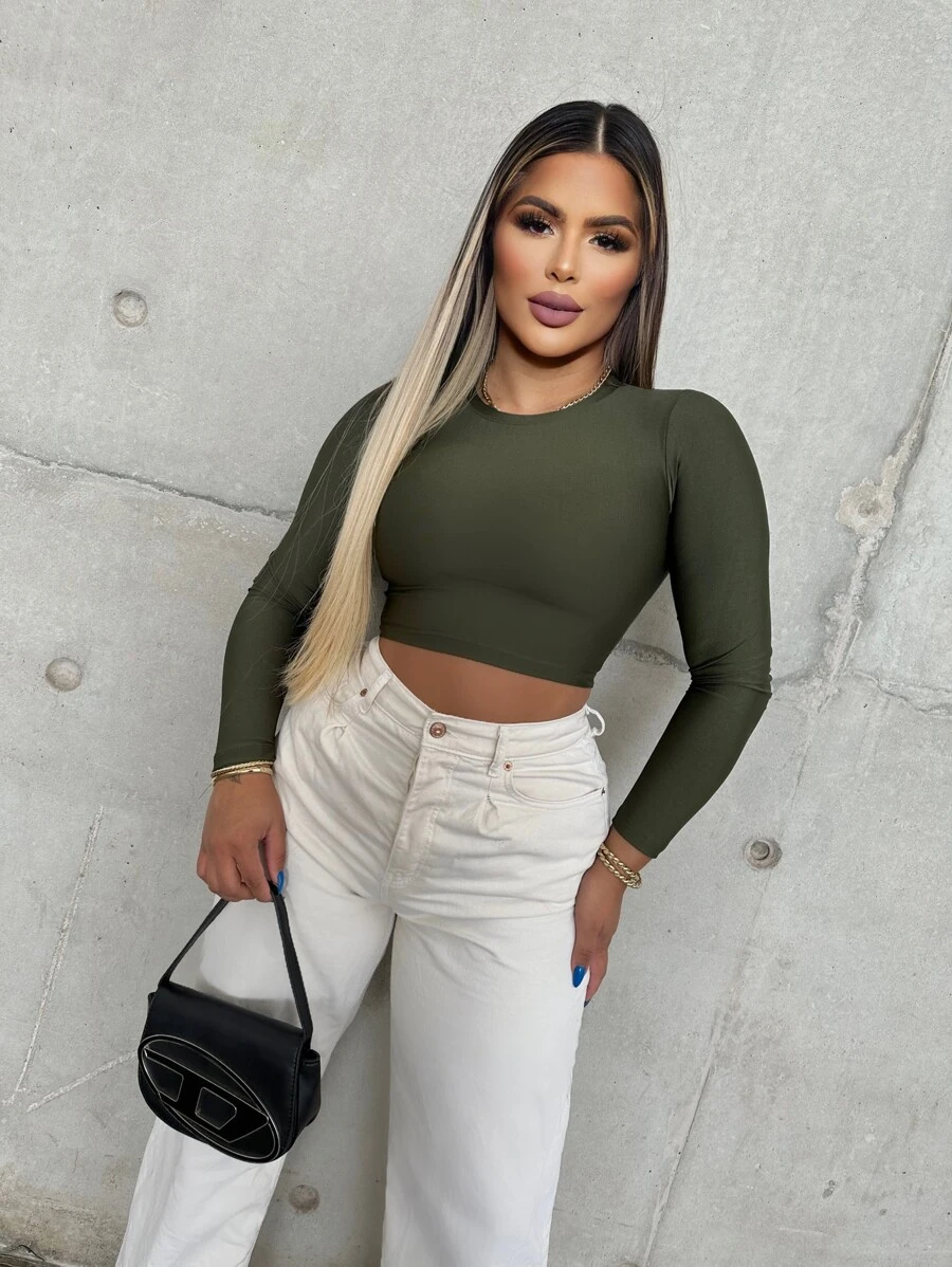 Women Tops - 軍綠色 - 查看 1