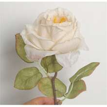 2023 New European Style Rose Camellia Silk Artificial Plant DIY Home Garden Wedding Party Decoration - White - View 2