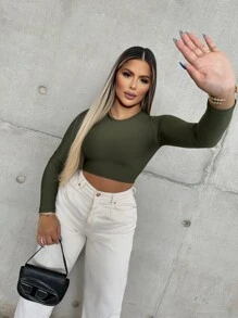 Women Tops - 軍綠色 - 查看 3