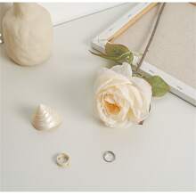 2023 New European Style Rose Camellia Silk Artificial Plant DIY Home Garden Wedding Party Decoration - White - View 3