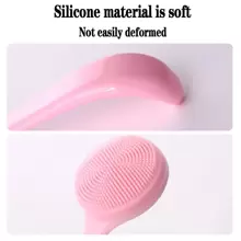 1pc Silicone Facial Cleansing Brush, Handheld Face Scrubber For Exfoliating, Face Wash Scrub Brush For Face Skincare And Massage,Skincare,Room Decor,Home Decor,Bedroom Decor,Bathroom,Christmas Gifts,Bathroom Decor,Travel,Travel Stuff,Wedding,Christmas Party,Mom Gifts,Home,Room,House Decor,Christmas Gift,Gifts For Mom,Birthday,Pink Room Decor,Living Room Decor,Bedroom,Gifts For Men,Dad Gifts,Mushroom,New Years,Mom,Accessories,Gifts For Dad,Friends,Funny Gift - Pink - View 3