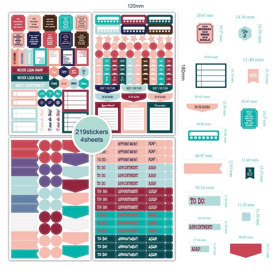 219 Aesthetic Planner Stickers 1500+ Stunning Design Accessories Enhance And Simplify Your