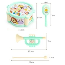 One Set Educational Toy Pat Drum - Indoor/Outdoor Interactive Game For Playing Percussion Instruments, Party Music Toy, Christmas Mardi Gras Easter Holiday Party Toy, Interactive Game Toy Birthday Gift - Random Color, Random Style, Random Packaging (6 Pieces Or 7-Piece Set, Pink/Green)