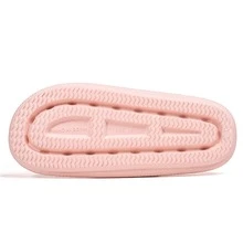 Zapatillas de mujeres hebilla con tira doble grueso suela EVA - Rosa - Ver 5