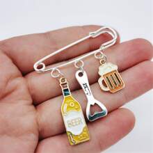 moda esmalte Jarro de cerveza serie Alfiler señoras Mujer cerveza Botella colgante Broche fiesta Bisutería regalos