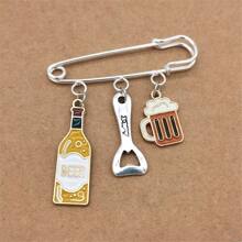 moda esmalte Jarro de cerveza serie Alfiler señoras Mujer cerveza Botella colgante Broche fiesta Bisutería regalos