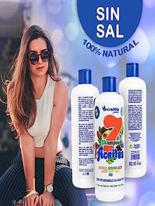 SHAMPOO  ANTI CAIDA SIN SAL  Con 7 Aceites Para Cabello 950ML - Blanco - Ver 3