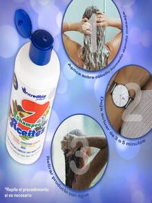 SHAMPOO  ANTI CAIDA SIN SAL  Con 7 Aceites Para Cabello 950ML - Blanco - Ver 4