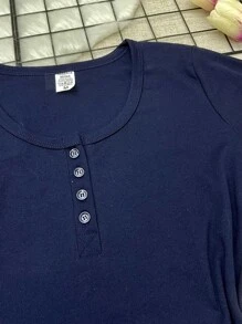 Women T-Shirts - 藏蓝色 - 查看 3