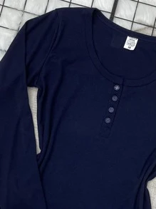 Women T-Shirts - 藏蓝色 - 查看 2