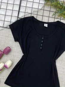 Women T-Shirts - Black - View 2