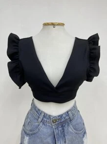 Women Tops - 黑色 - 查看 2