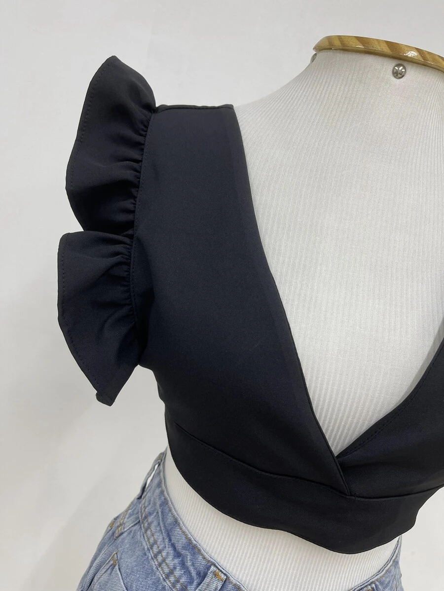 Women Tops - 黑色 - 查看 1