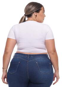 Plus Size Blouses - 白色 - 查看 2