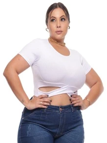 Plus Size Blouses - 白色 - 查看 5