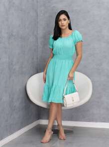 Women Dresses - 綠色 - 查看 3