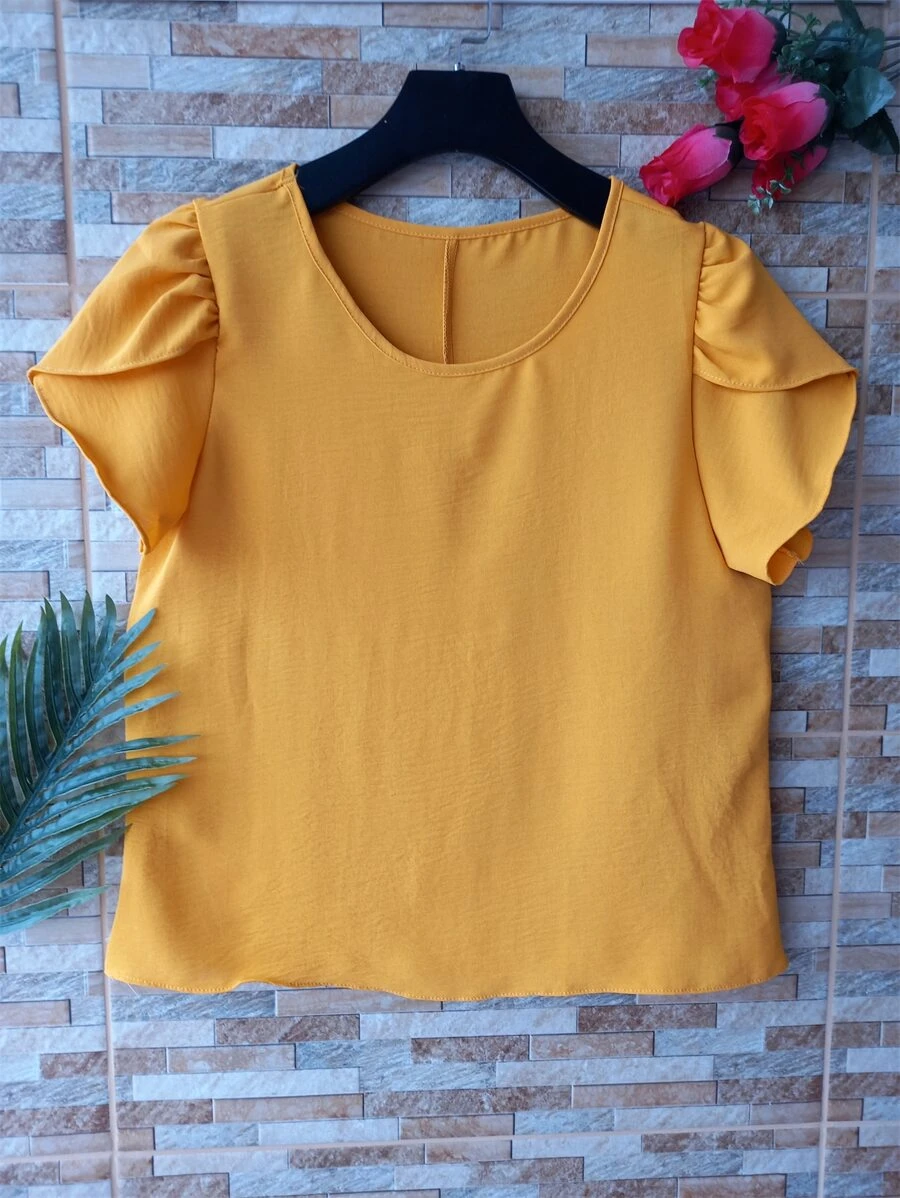 Women Blouses - Màu vàng - Xem 1