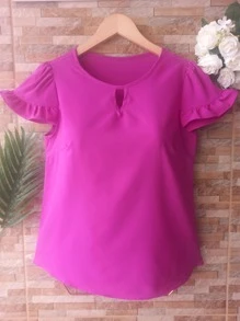 Women Blouses - 紫色 - 查看 1