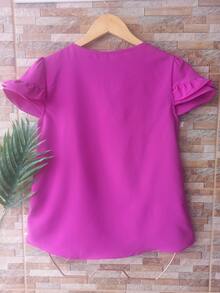 Women Blouses - 紫色 - 查看 2