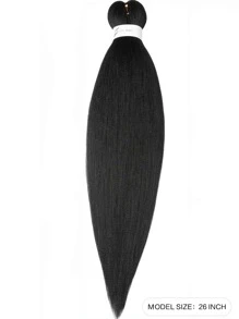 Easy Braid Pre Stretched Braiding Hair 26Inch 1 Pack Black Hair Products For Natural Hair Kanekalon Braiding Hair Pre Stretched Hot Water Setting Box Braid Crochet Hair Extensions