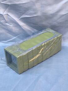 10pcs Apricot-colored Transparent Dustproof Pe Suspended Box For Displaying Jewelry, Ring, Necklace, Storage Box For Jewelry Packaging - Apricot - View 2