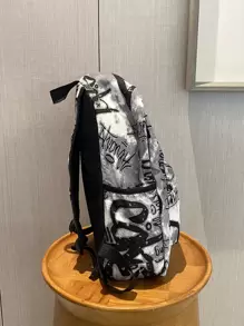 Waterproof,Lightweight Graffiti Print Functional Backpack School Bag For Graduate, Teen Girls, Freshman, Sophomore, Junior & Senior In College, University & High School, Perfect For Outdoors ,Travel & Back To School - Multicolor - View 5