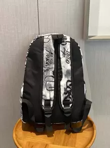 Waterproof,Lightweight Graffiti Print Functional Backpack School Bag For Graduate, Teen Girls, Freshman, Sophomore, Junior & Senior In College, University & High School, Perfect For Outdoors ,Travel & Back To School - Multicolor - View 6