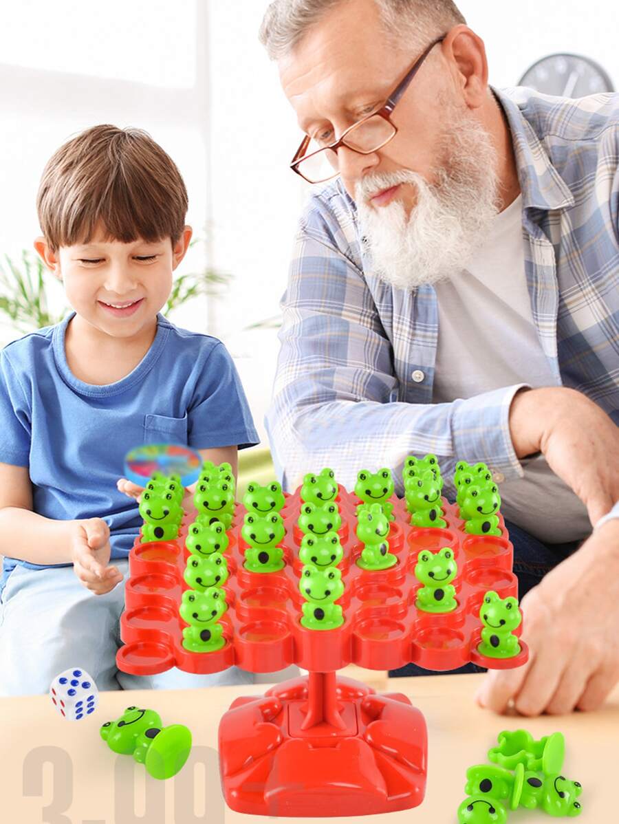Frog Shaped Balance Tree Toy For 2 Players' Interactive Puzzle & Focus