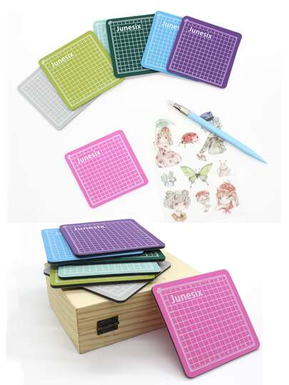 1 件迷你彩色切割垫，非常适合剪贴簿/纸工艺/印章雕刻，返校，返校，学校用品