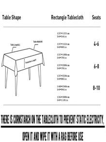 1 Pieza Mantel, PVC Impermeable con Impresión, Mantel Resistente al Aceite y al Calor, Paño de Mesa Lavable, Mantel para Mesa de Café, Monopatín Reutilizable - Albaricoque - Ver 6