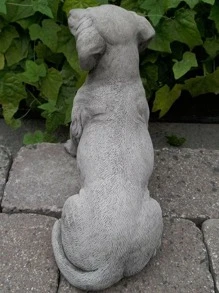 1入組臘腸犬形狀樹脂工藝裝飾物適用於家庭&花園裝飾用品,ins風格 - 灰色 - 查看 4