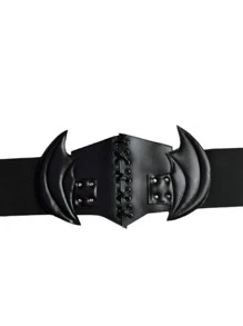 CONTURILLA DE ELASTICO,TIPO  CORSET CON ALAS,GOTICO. - Negro - Ver 3