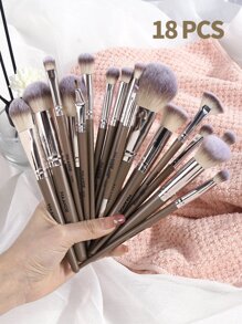 Bộ cọ trang điểm chuyên nghiệp MAANGE 18 cây kèm hộp đựng, dụng cụ trang điểm với sợi mềm dễ mang theo, cọ nền, cọ phấn mắt, cọ lông mày, bộ cọ du lịch, bộ cọ, bộ cọ trang điểm, bộ cọ trang điểm, bộ trang điểm hoàn chỉnh, bộ cọ trang điểm, bộ trang điểm hoàn chỉnh, bộ cọ, bộ cọ trang điểm, bộ quà tặng trang điểm - Rượu sâm banh - Xem 3