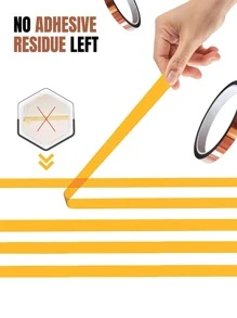 4 Rolls 1cm X 9.5cm (108ft) Heat-resistant Sublimation Transfer Tape With Strong Adhesive For Heat Press, 3d Printing, Soldering - No Mark Or Residue Left - Bronze - View 3