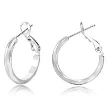 Sterling Silver Hoop Earrings Silver Large Hoop Earrings For Women - Silver - View 5