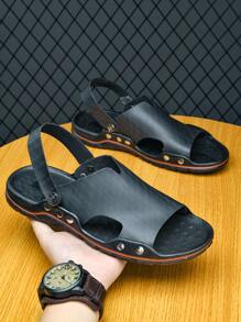 Men's Fashionable And Versatile Casual Sandals - Black - View 4