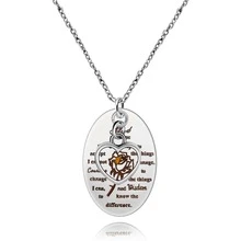 Uloveido Inspirational God Grant Me Serenity Prayer Necklace for Women, Courage Oval Pendant, Mustard Seed Heart Charms Y827 (Heart) - As Shown - View 4