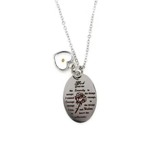 Uloveido Inspirational God Grant Me Serenity Prayer Necklace for Women, Courage Oval Pendant, Mustard Seed Heart Charms Y827 (Heart) - As Shown - View 3